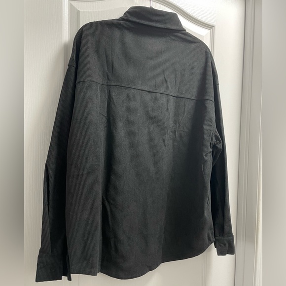Corduroy Black Button Down Shirt - Picture 3 of 6